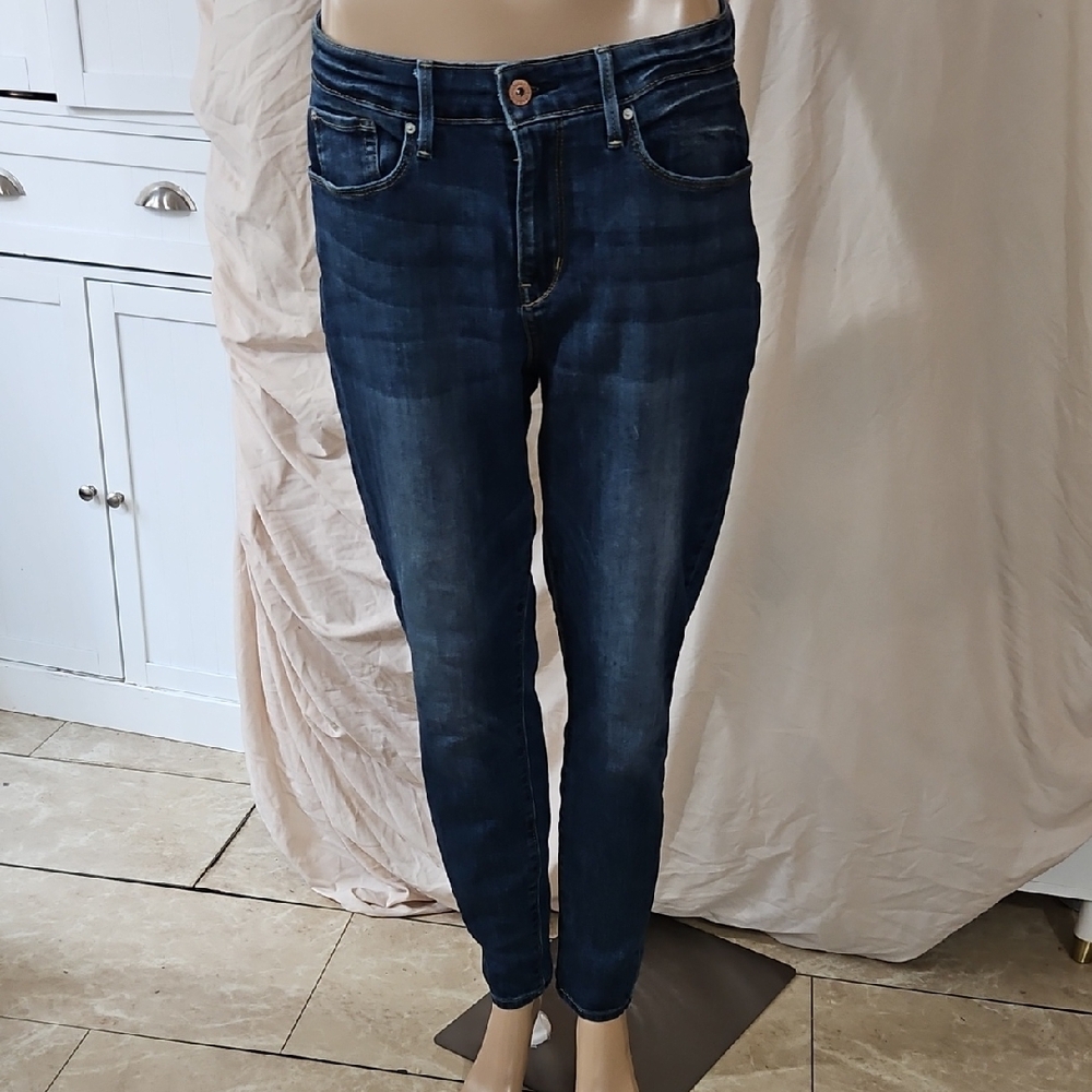 Signature by Levi Strauss Dark Blue Boyfriend Jeans - Picture 5 of 7